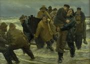Michael Ancher A Crew Rescued oil painting